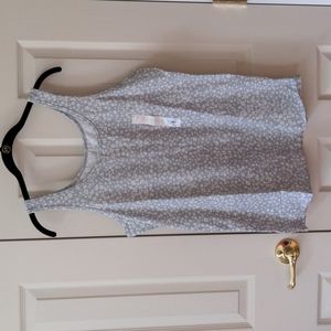 Cotton Grey Flowered Tank